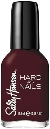 Sally Hansen Hard as Nails, Garnet Attention, Long Lasting, Chip Resistant, Opaque, Shiny Red Nail Polish