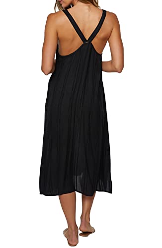 O'NEILL Saltwater Solids Miranda Dress Cover-UP, Black,XS - Image 3