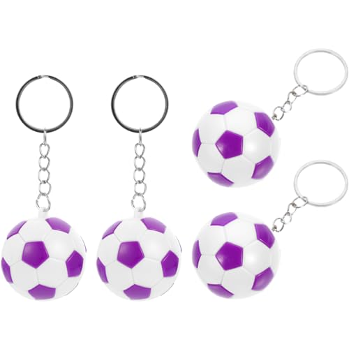 DEARMAMY 4 Piezas Colgante De Fútbol De Simulación Cámara De Salpicadero Colgador De Llaves Favores Bolsas De Golosinas De Fútbol Llavero De Futbol Agitarse Felpa De Polivinilo