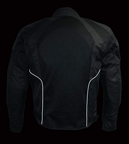 Milwaukee Leather Men’s CE Armored All-Season Motorcycle Jacket – Impact Protection Textile Racer Design - LG - Image 2