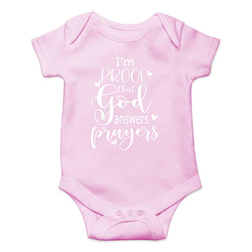 Image of AW Fashions I'm Proof That God Answers Prayers Baby Bodysuit Cute Newborn Boy Funny Rompers Girl Clothes
