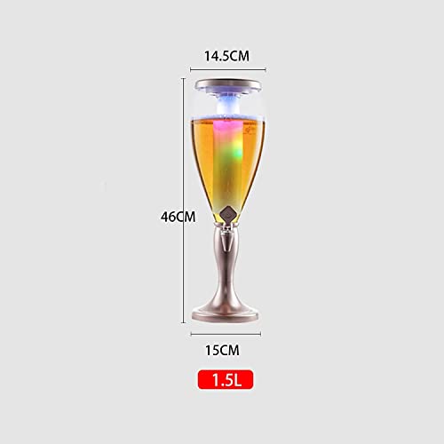 KINHA Dispensador de bebidas Torre de cerveja 1,5 L com torneira Recipiente de cerveja comercial com