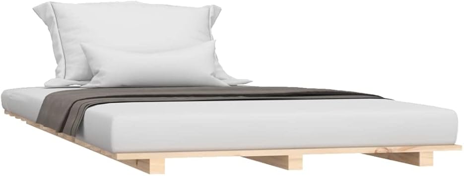vidaXL Bed Frame without Mattress 75x190 cm Small Single Solid Wood Pine