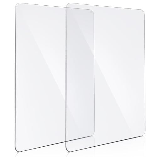 Blulu Transparent Acrylic Cutting Pads, 8.7x6.1x0.1 Inch Die Cutting Plates for Small Die-Cutting Machines, Embossing Craft Pads for DIY Scrapbooking Card Making(2 Pieces,12.5 x 9 Inch)