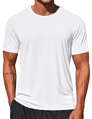 COOFANDY Men Rash Guard UPF 50+ Short Sleeve Lightweight Quick Dry Sun Protection Shirt for Surf...