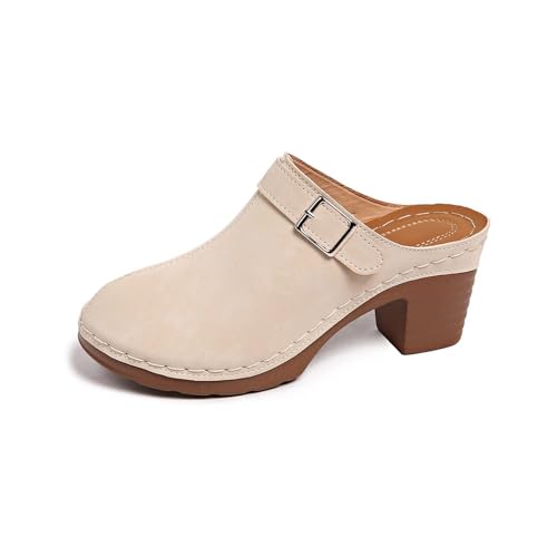 Sandales mules tendance été avec petit talon confortable