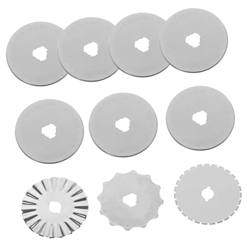 Gogogmee 45mm Rotary Cutter Replacement Blades 10 Pack Perfect for Quilting Sewing Fabric Paper Cutting Compatible