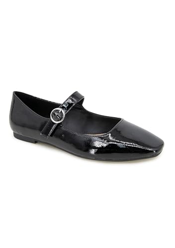 Ballerines Femme Esprit Nicola en cuir souple noir