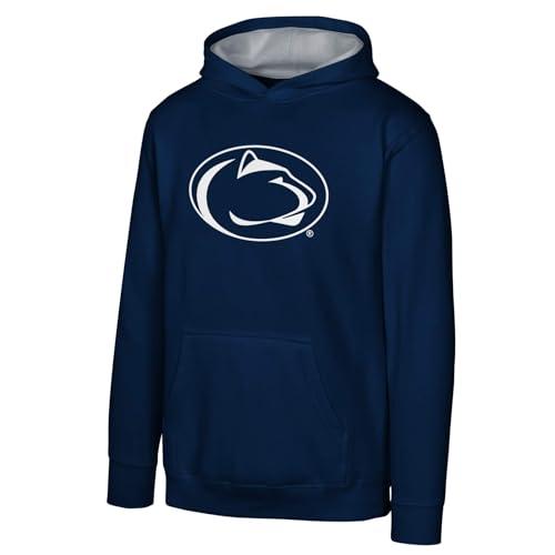 Outerstuff NCAA Kids Youth 4-20 Official Primary Logo Fleece Lined Pullover Hoodie Sweatshirt (US, Numeric, 18, 20, Regular, Penn State Nittany Lions - Navy, Penn State Nittany Lions)