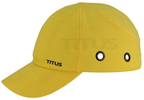 TITUS Lightweight Safety Bump Cap - Baseball Style Protective Hat (Yellow)