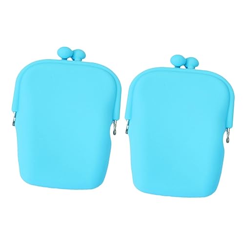 2pcs Data Line Storage Pouch Card Small Stand Coin Purse Silicone Travel Wallet Toiletry Bags for Traveling Purses Bag Travel Makeup Bags Rubber Mobile Phone Bag Mini Girl