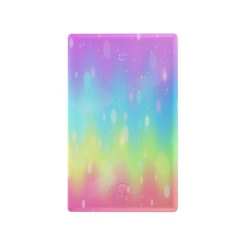 Unicorn Mermaid Rainbow Wave Blank Device Wall Plate Light Switch Plates Electrical Outlet Covers Kitchen Home Decor H4.53 xL2.76 inch