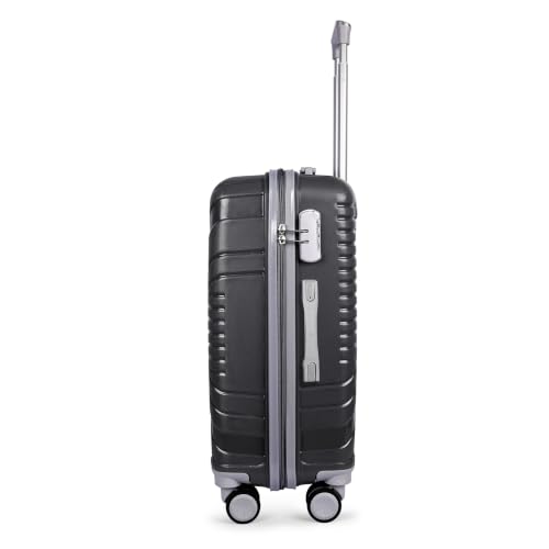 Image of Small Cabin Suitcase, Black, Polypropylene, 54 cm, 8 Spinner Wheels with Number Lock
