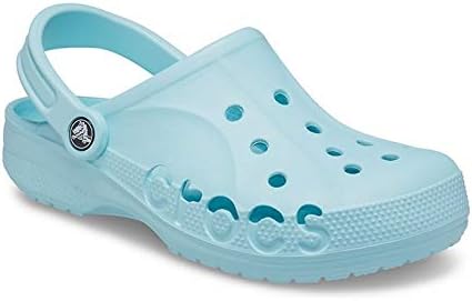 crocs light blue fur