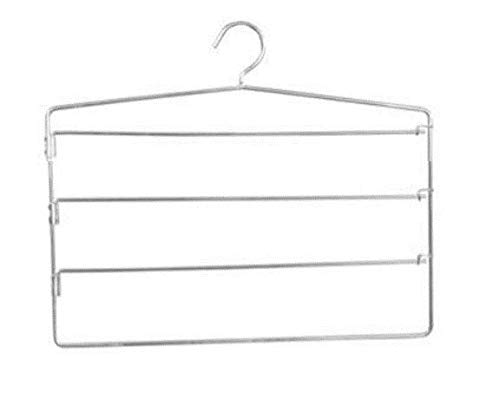 Porpoise 2 Piece Multi Tier Cloth & Bangle Steel Hanger 3 line- Stainless Steel Hanger Organizer with Holding Capacity, Unique Design, and Multi-layer for Multipurpose Use- Pack of 2 Hangers (3 Layer)-image-39