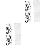 PRETYZOOM 2 Series Pegatina Embellecedor Auto Etiquetas Adhesivas Decorativo Etiqueta del Coche Decoracion Coche Etiqueta Engomada Decorativa del Coche Etiqueta De Escorpión Papel 4 Piezas*2