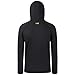 BASSDASH Youth UPF50+ Performance T Shirt with Hood Long Sleeve Fishing Hiking Sun Shirt FS03Y Black