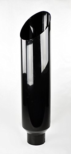 Gloss Black Miter Cut Diesel Smoker Exhaust Stack 4" Inlet 8" Tip 36" Long #TOP5
