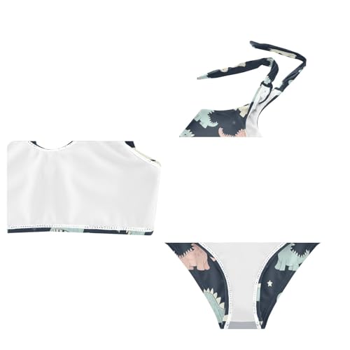 Wusikd Cute Dinosaurs Girls Swimsuits Two Piece Color Swimwear Bikini Set for for Girls Size 3T4