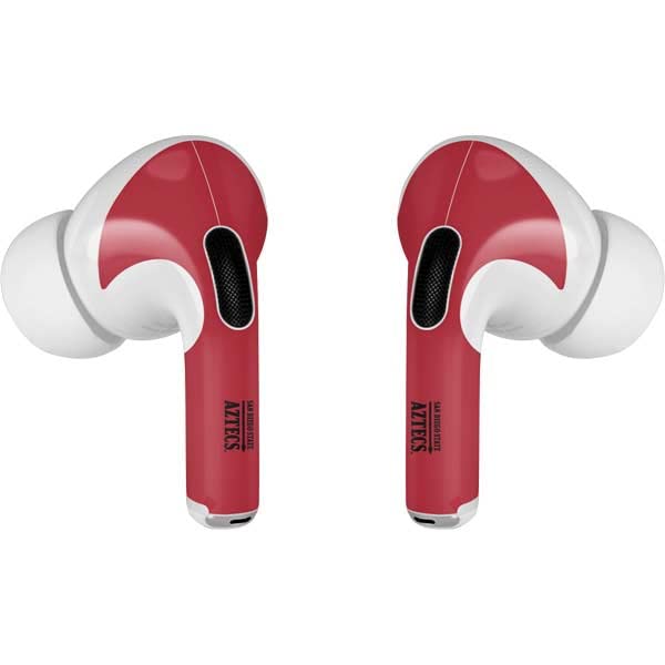 Skinit Decal Audio Skin Compatible with AirPods Pro 2nd Gen - Officially Licensed San Diego State University Logo Red Design