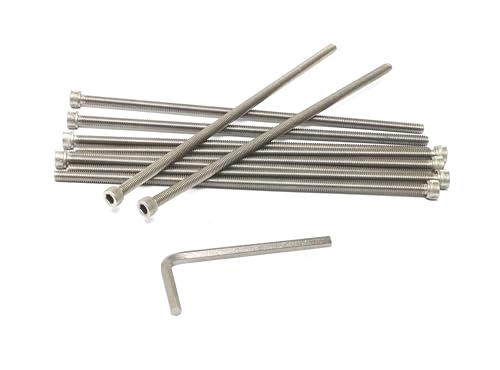 Vis à tête hexagonale M6 x 190 mm iexcell en acier inoxydable 304 pour fixations