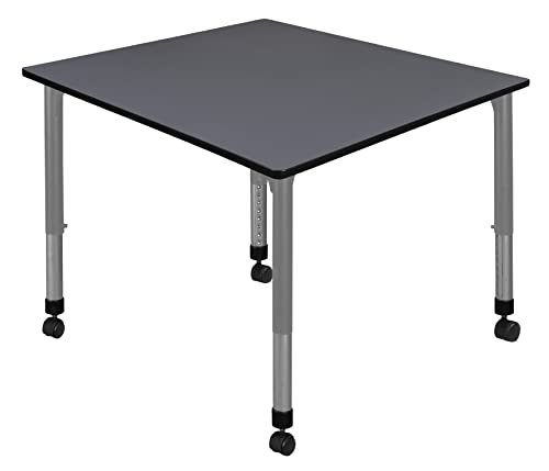 Romig Grey Kee Square Classroom Activity Table & Chairs Height adjustable4, 42 x 42