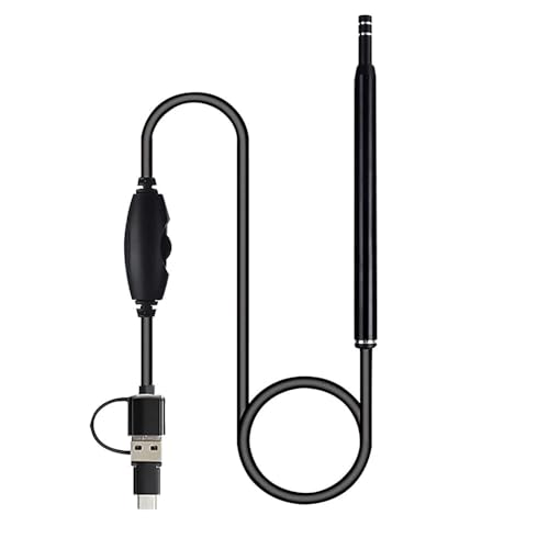 Image of Ear Otoscope, 3 in 1 Ear Endoscope, USB Digital Ear Camera Ear Wax Removal Tool with Waterproof Camera with 6 Adjustable LED Lights for Android Phone Window Mac PC