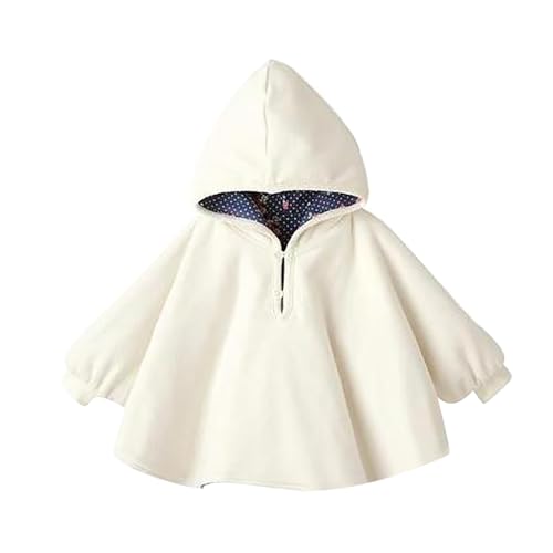 Boys Girls Fleece Reversible Cape Windproof Button Hooded Shaggy Cloak for Kids Warm Lightweight Cute Coat