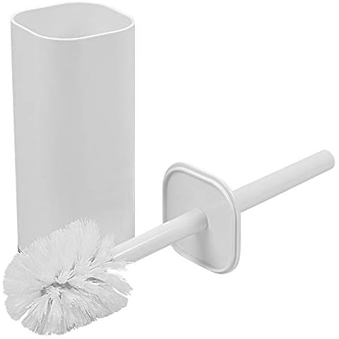 Locco Decor Piece Acrylic Modern Style Bathroom Vanity Accessory Toilet Brush- White Cover