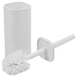 Locco Decor Piece Acrylic Modern Style Bathroom Vanity Accessory Toilet Brush- White