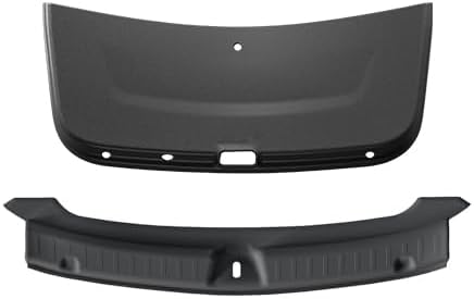 LUCKEASY Trunk Tailgate Mat & Rear Bumper Guard for Model Y Juniper 2025+ | 2025 2026 Juniper Accessories, Not Fit for Standard, 2PCS Rear Door Back Protective Liner&Bumper Guard Sill Cover, TPE, Black