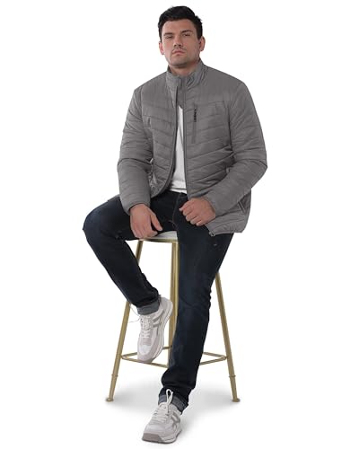 33,000ft Mens Winter Lightweight Jacket Warm Short Packable Puffer Jacket Transitional Padded Jacket Quilted Jacket for Men Lined for Hiking Travelling - Image 3