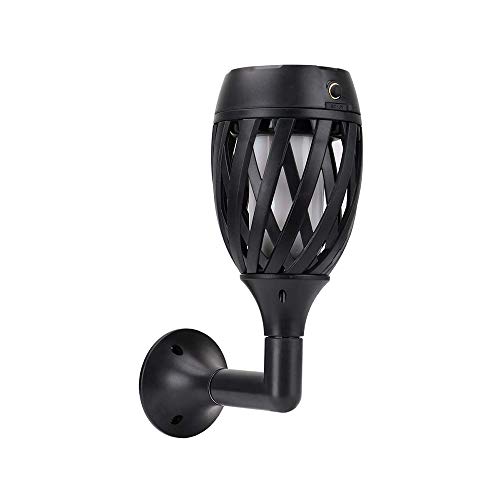 Lumière murale extérieure étanche lampes de jardin rechargeables à flamme