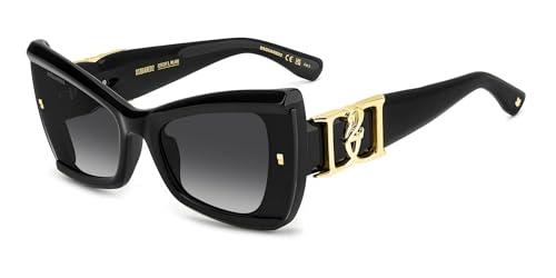 DSQUARED2 lunettes D2 0170 noir avec grand verre 63 mm et pont confortable 21 mm