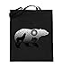 Chorchester Sac en toile de jute pour les fans de loup et d'ours Avec poignées longues - Noir - Noir , 38cm-42cm