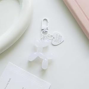 Cute Jelly Balloon Dog Keychains for Women-Girl Key Chain for Handbag Purse Car keys Accessories Cute Jelly Balloon Dog Keychains for Women-Girl Key Chain for Handbag Purse Car keys Accessories