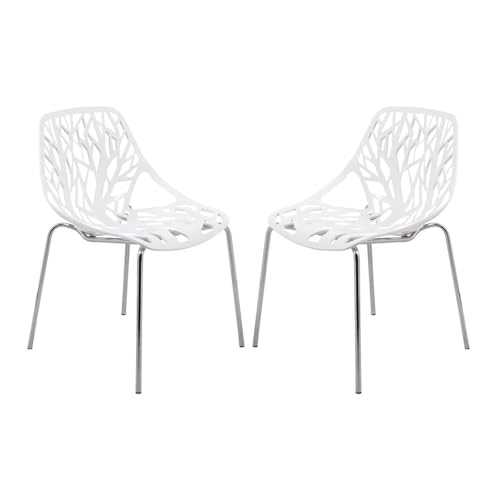 Hollywood Regency Modern Dining Chairs - Set of 2