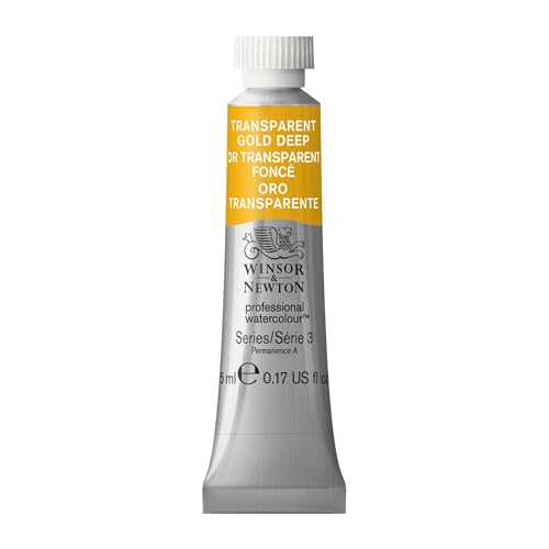 Winsor & Newton 0102547 Professional Watercolours (feinste Künstler Aquarellfarbe - 5ml Tube höchstmöglicher Pigmentierung, ausgezeichneter Lichtechtheit) chinacridongold, 2 x 1, 3 x 6, 6 cm