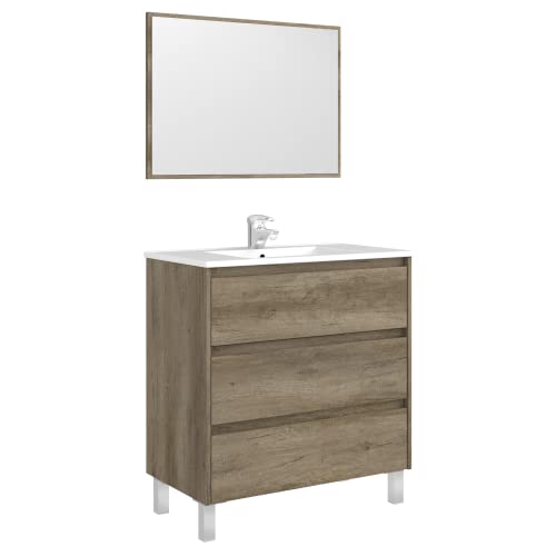 Conjunto-Muebles-de-Bano-con-Mueble-3-cajones-Espejo-Lavamanos-Ceramico-y-Columna-Auxiliar-Alta-con-Estantes-Interiores