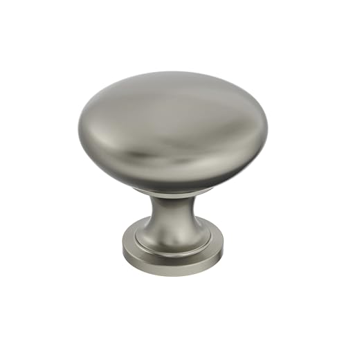 Image of Amerock 1-1 /4 inch Round Edona Antique Silver Cabinet Knob | Durable Zinc drawer knob and cabinet hardware, ideal for kitchen cabinets, bathroom vanities, dressers, and furniture
