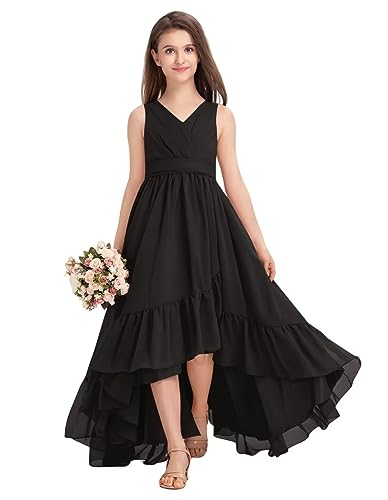 Junior Bridesmaid Dresses Flower Girls Dress Party Dresses with Pleated