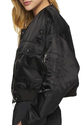 Forever 21 Women's Cropped Bomber Jacket2