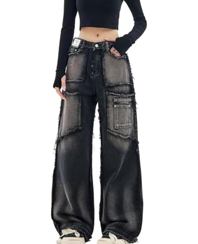 Amazon.com: Chmnigma Y2k Baggy Jeans for Women Men Low Rise