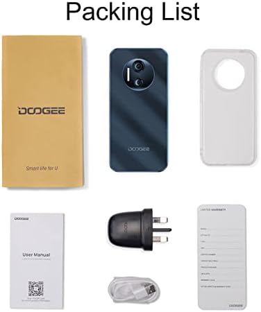 Mobile Phones SIM Free Unlocked, DOOGEE X97 Android 12 4G Smartphone, 6.0'' HD+ Display, 4200mAh Battery, Triple Card Slots, 3GB RAM 16GB ROM, 256GB Extension, Dual SIM, GPS, Face ID, UK Version-Black