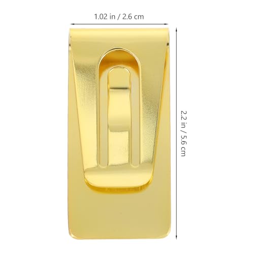 Clip para billetes de acero inoxidable dorado de 4 piezas organizador minimalista de bolsillo 2
