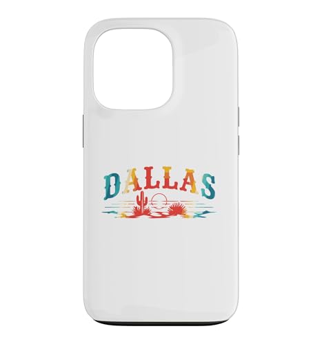 Dallas Texas Vintage Western Striped Desert Landscape Sunset �X�}�z�P�[�X iPhone 13 Pro �p