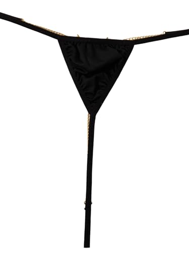 Image of RoseSeek Women's Sparkling Butterfly Chain Underwear Low Rise Cheeky G String Panty