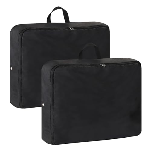 Victrekon Space Saver Bags, Reusable Comforter Storage Bag, Compression Packaging Cube for Down Jacket, Bed Sheet, Clothes, Bedding, Pillows, Comforters, Blankets, 2 Pack, L