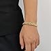 Fashion Jewelry 18K Pure Gold Cuban Bracelet for Men and Women Hip Hop Bracelet Best Gift for Birthday/Valentine's Day/Christmas, Gift Box Packaging (7.5in)