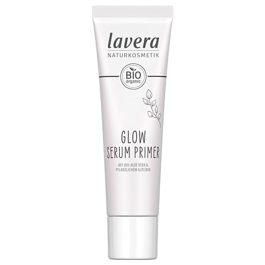 lavera Glow Serum Primer - natürlicher Glow - für langanhaltendes Make up - pflegend & feuchtigkeitsspendend - vegan - Naturkosmetik - 30 ml